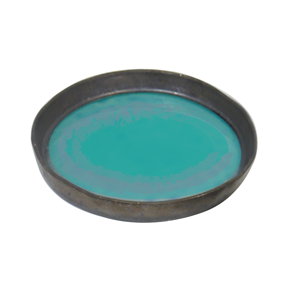 Plate Rim&Outside Color Metallic Center : Grey Green