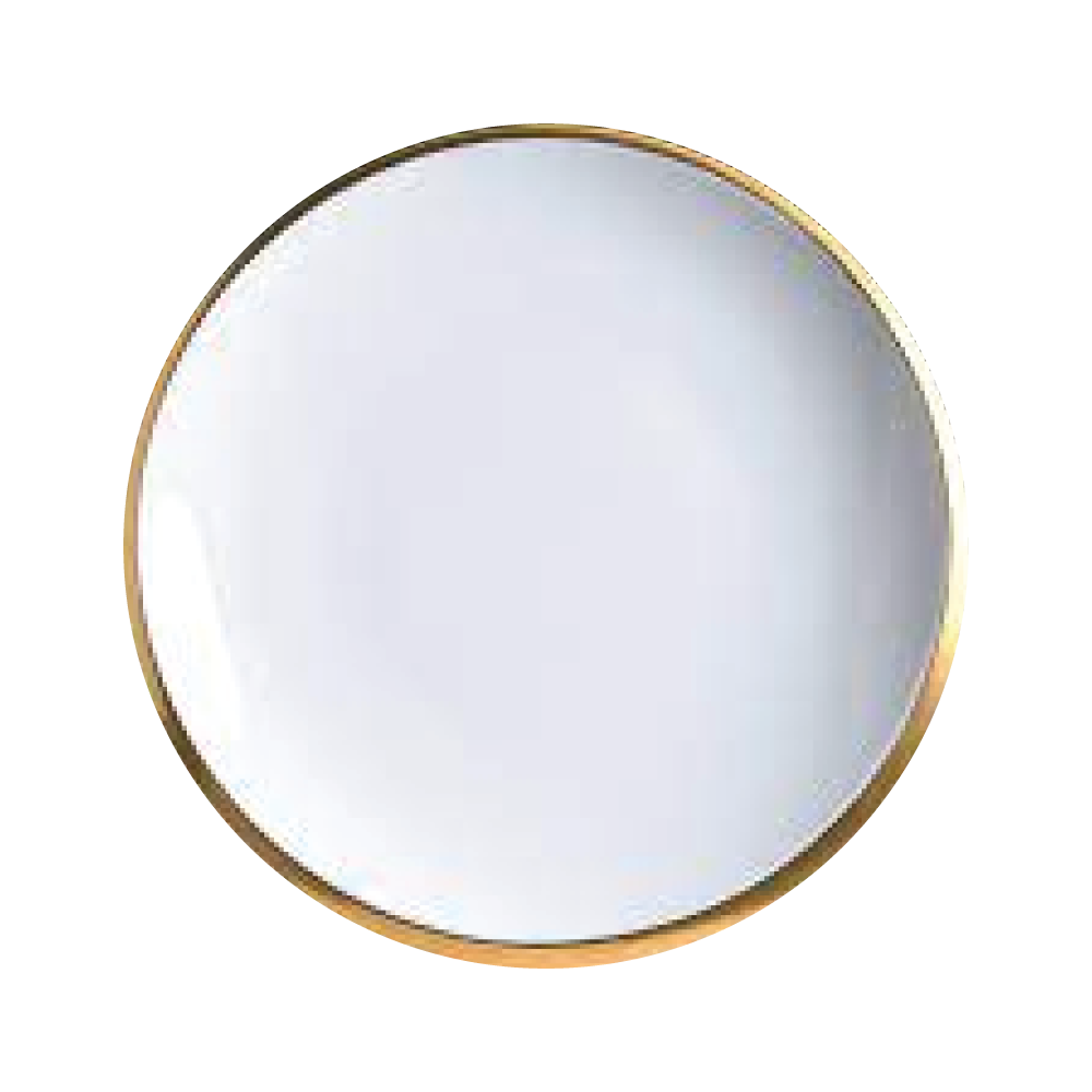 BHP-152 PLATE ECLIPSE 16CM WITH ON GLAZE HAND GILDING BRIGHT GOLD ON RIM