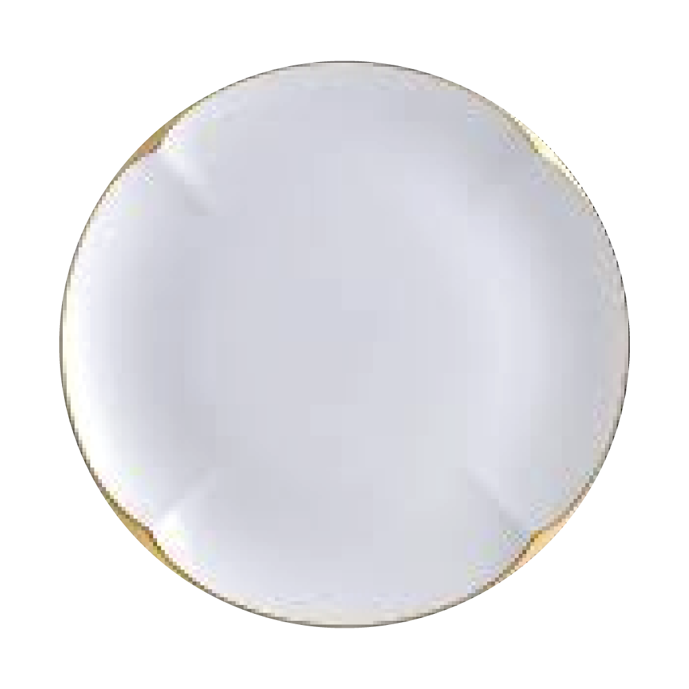 BJ-325 PLATE 16CM WITH ON GLAZE HAND GILDING BRIGHT GOLD ON RIM