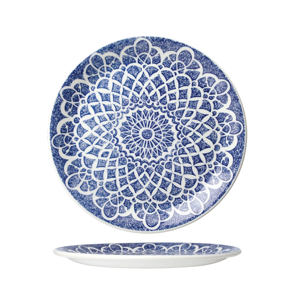 INK NOMAD BLUE Coupe Plate 25.25 cm. (10")